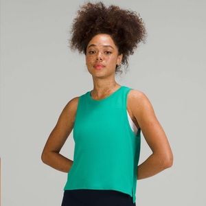 lululemon SeaWheeze Swiftly Breathe Cropped Tank Top, Size 12, Maldives Green